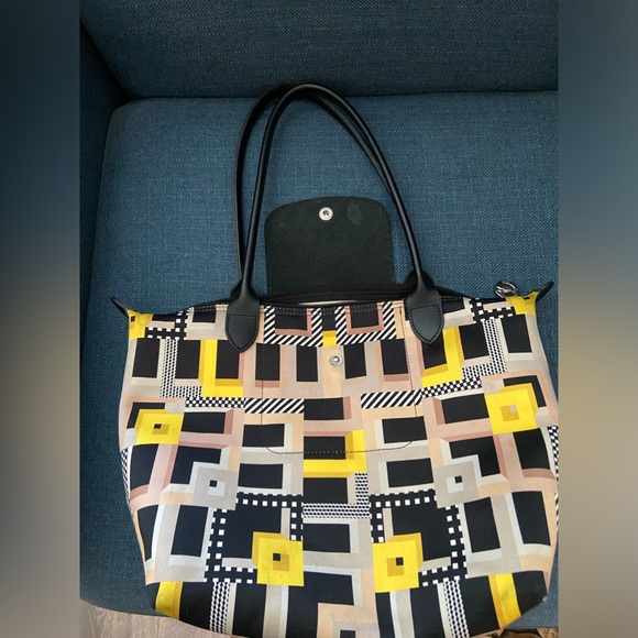 Longchamp Limited Edition 2015 Modele Depose Jeremy Scott Graphic Design Tote - Picture 4 of 16